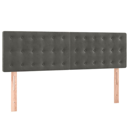 Testiera Grigio Scuro 144x5x78/88 cm in Velluto | homemem39
