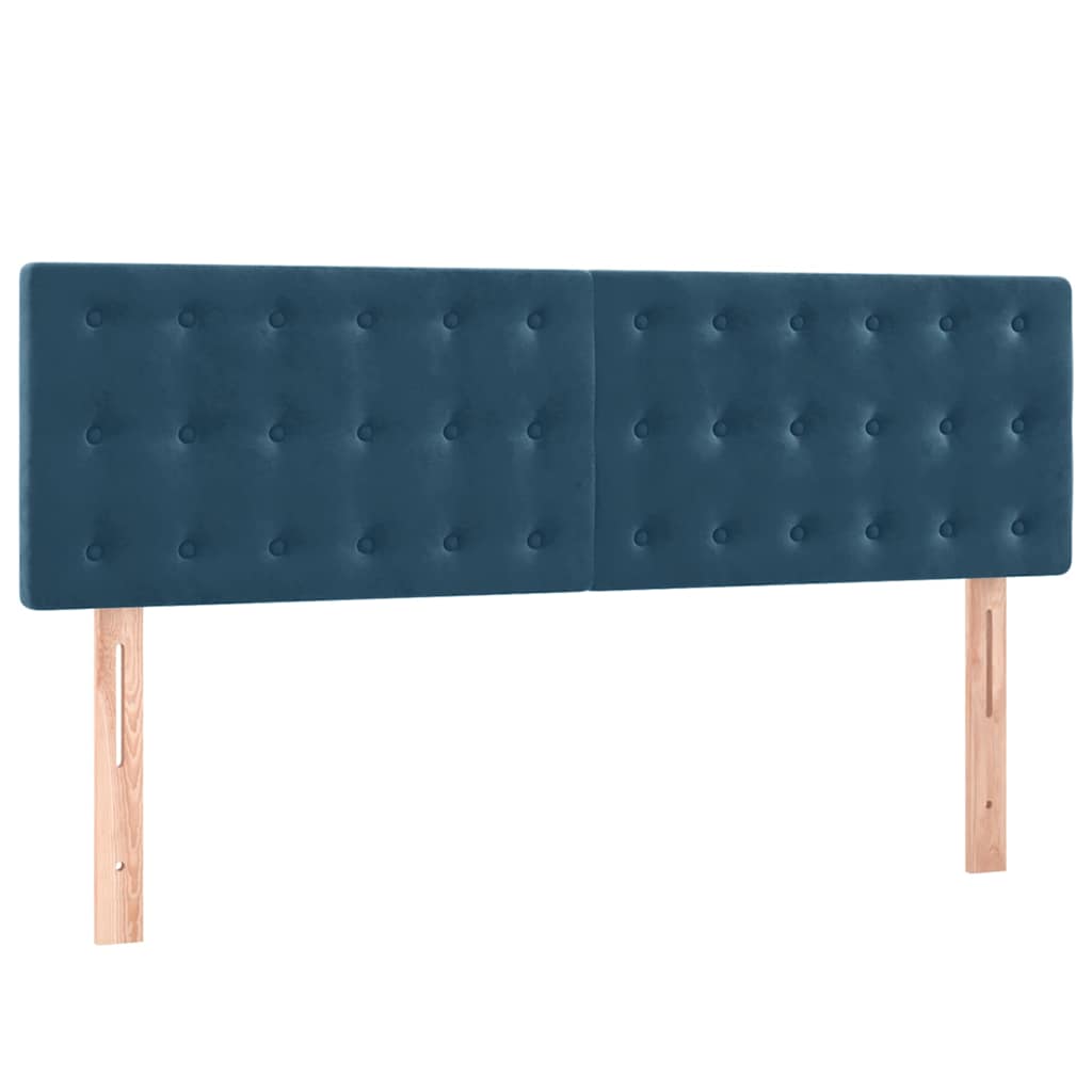 Testiera Blu Scuro 144x5x78/88 cm in Velluto | homemem39