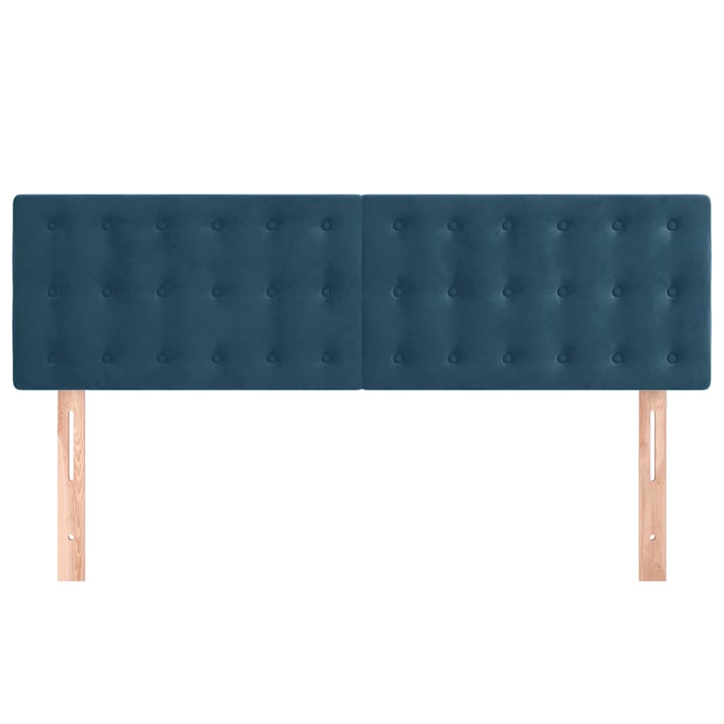 Testiera Blu Scuro 144x5x78/88 cm in Velluto | homemem39