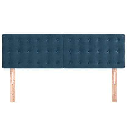 Testiera Blu Scuro 144x5x78/88 cm in Velluto | homemem39