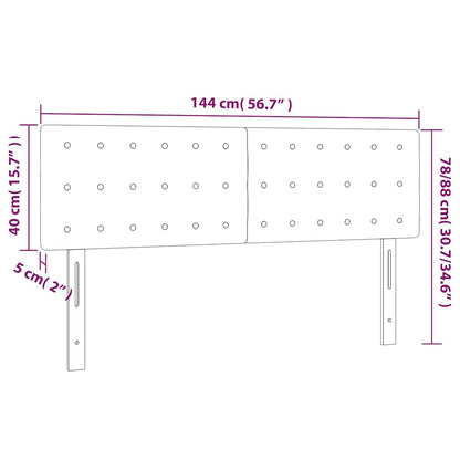 Testiera Blu Scuro 144x5x78/88 cm in Velluto | homemem39