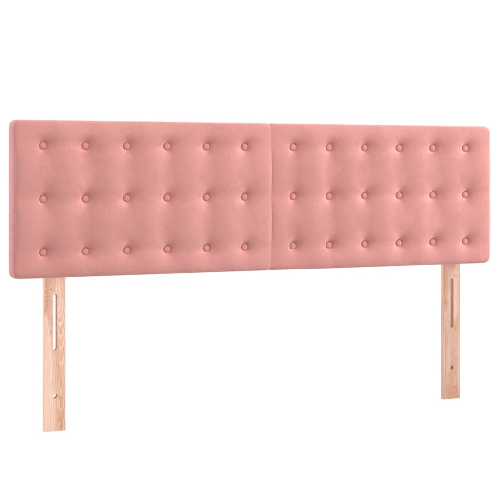 Testiera Rosa 144x5x78/88 cm in Velluto | homemem39