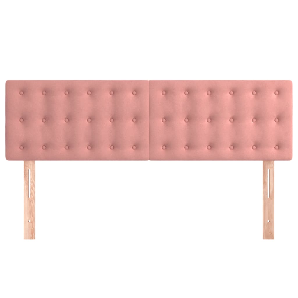 Testiera Rosa 144x5x78/88 cm in Velluto | homemem39