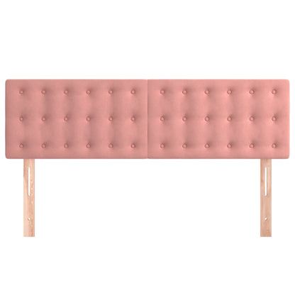 Testiera Rosa 144x5x78/88 cm in Velluto | homemem39