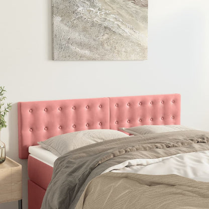 Testiera Rosa 144x5x78/88 cm in Velluto | homemem39