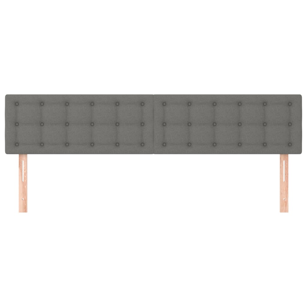 Testiera Grigio Scuro 160x5x78/88 cm in Tessuto | homemem39