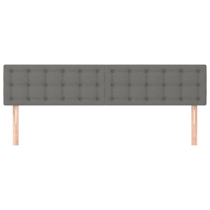 Testiera Grigio Scuro 160x5x78/88 cm in Tessuto | homemem39