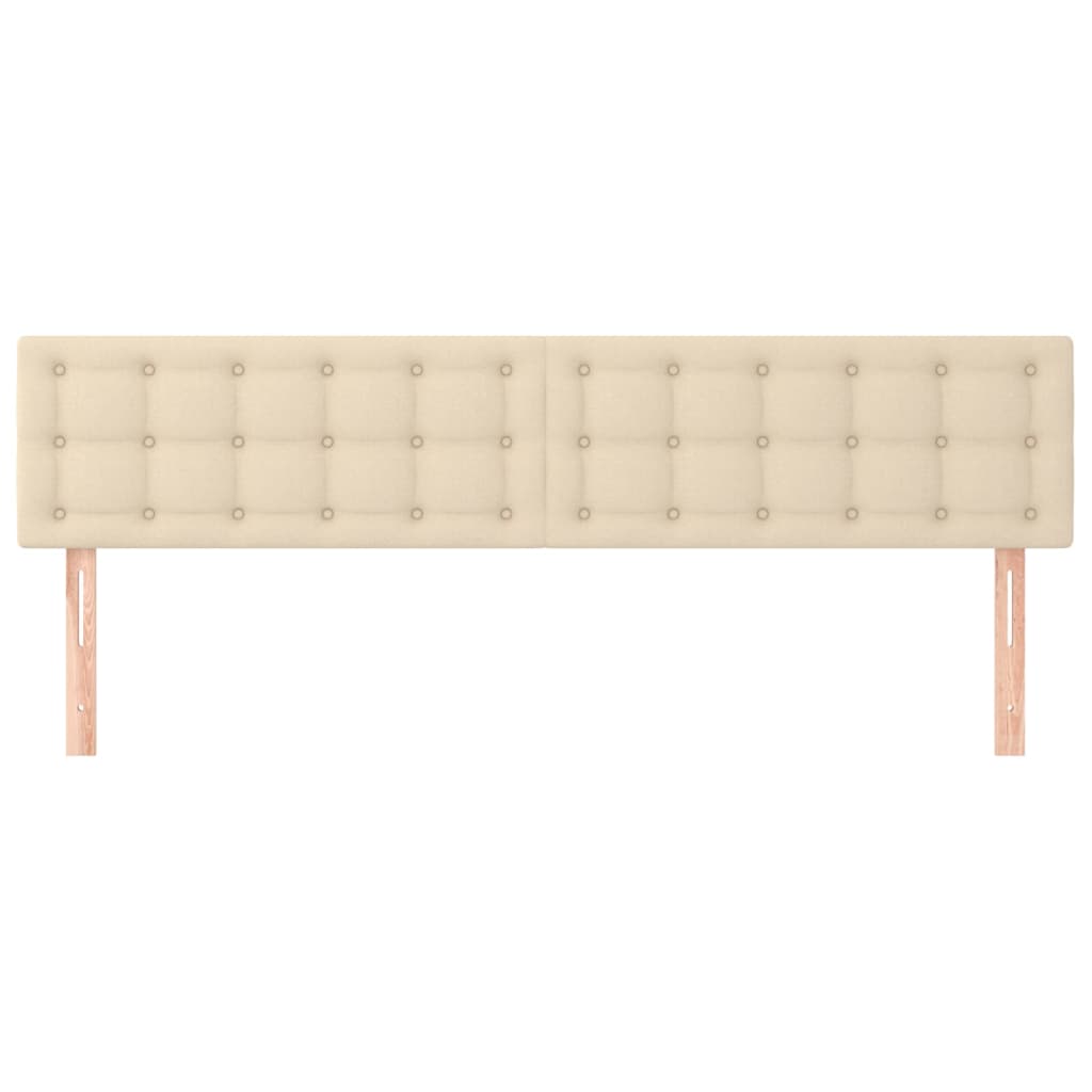 Testiera 2 pz Crema 80x5x78/88 cm in Tessuto - homemem39