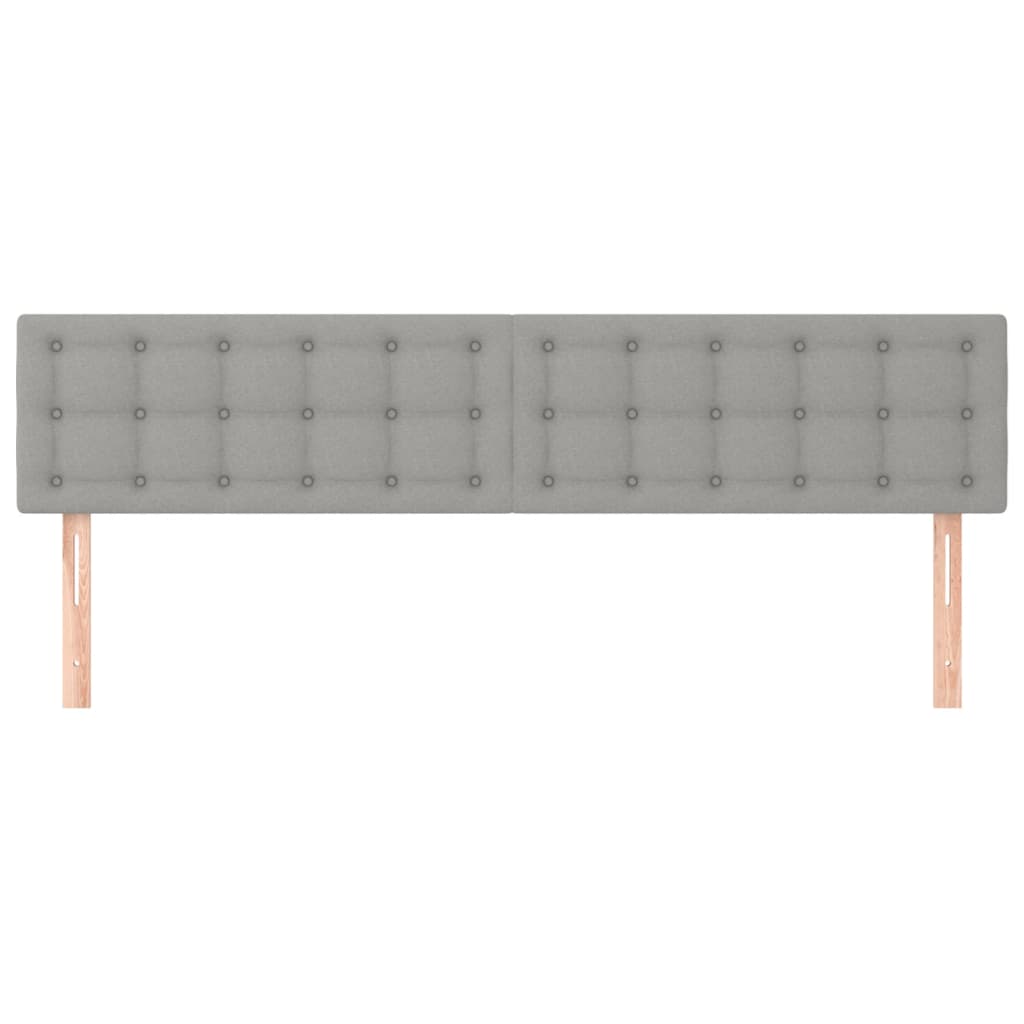 Testiera 2 pz Grigio Chiaro 90x5x78/88 cm in Tessuto - homemem39