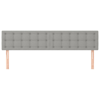 Testiera 2 pz Grigio Chiaro 90x5x78/88 cm in Tessuto - homemem39