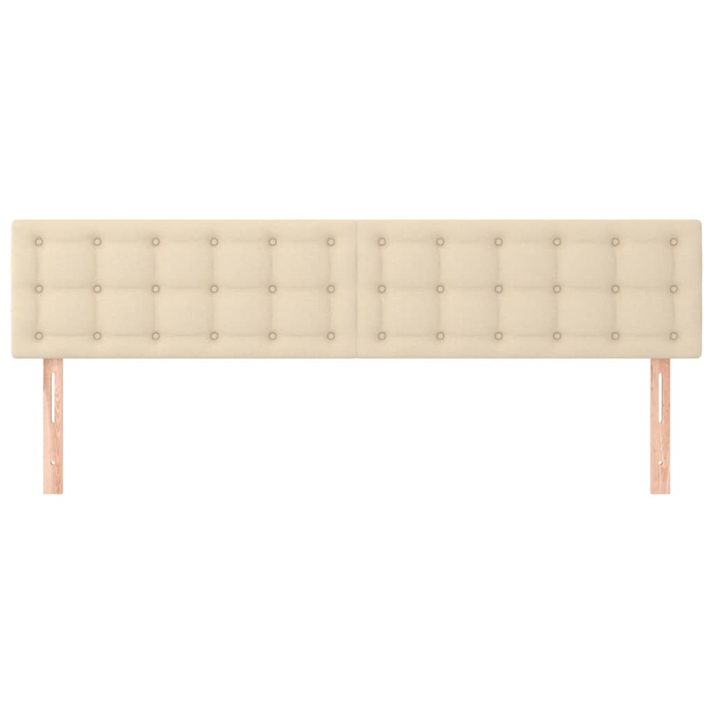 Testiera 2 pz Crema 90x5x78/88 cm in Tessuto - homemem39