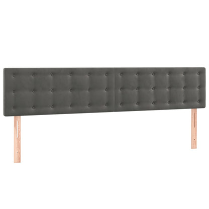 Testiera Grigio Scuro 180x5x78/88 cm in Velluto | homemem39