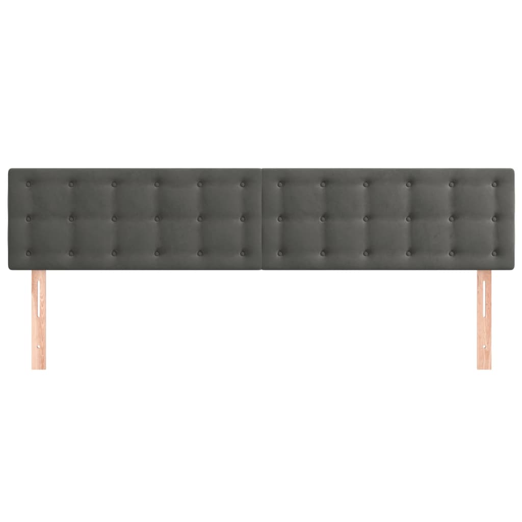 Testiera Grigio Scuro 180x5x78/88 cm in Velluto | homemem39