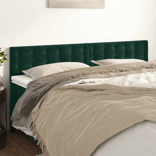 Testiera Verde Scuro 180x5x78/88 cm in Velluto | homemem39