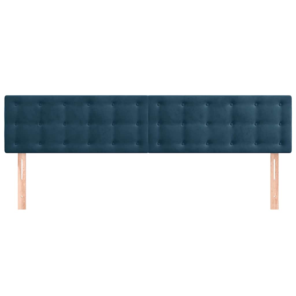 Testiera Blu Scuro 180x5x78/88 cm in Velluto | homemem39