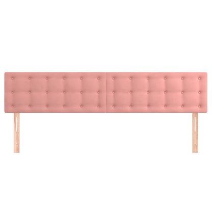 Testiera Rosa 180x5x78/88 cm in Velluto | homemem39