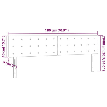 Testiera Rosa 180x5x78/88 cm in Velluto | homemem39