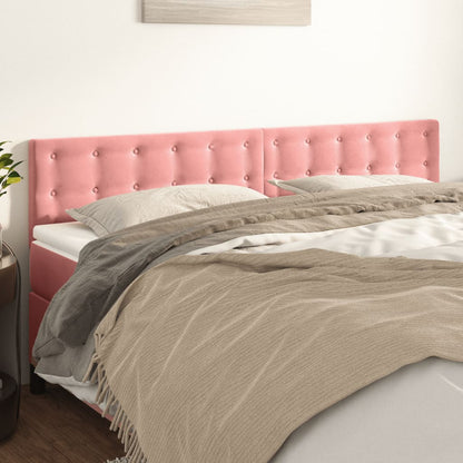 Testiera Rosa 180x5x78/88 cm in Velluto | homemem39