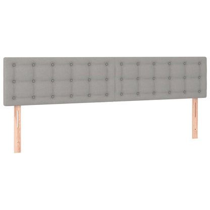 Testiera Grigio Chiaro 200x5x78/88 cm in Tessuto | homemem39
