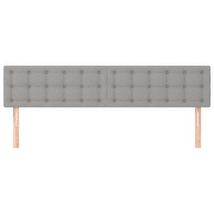 Testiere 2 pz Grigio Chiaro 100x5x78/88 cm in Tessuto - homemem39