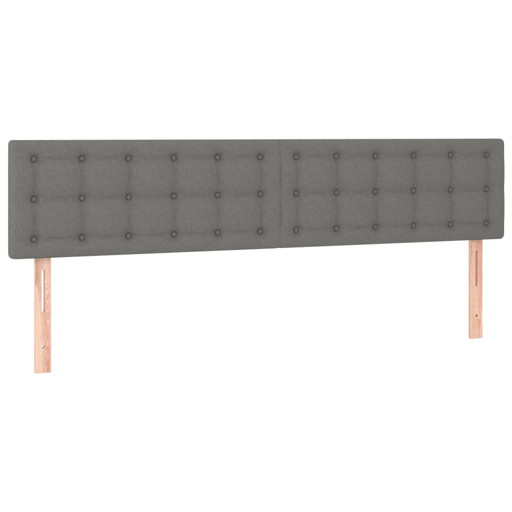 Testiera Grigio Scuro 200x5x78/88 cm in Tessuto | homemem39