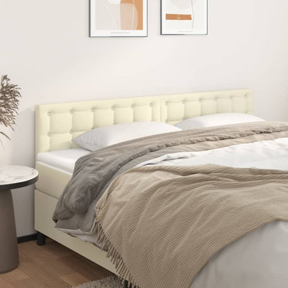 Testiere 2 pz Crema 100x5x78/88 cm in Similpelle