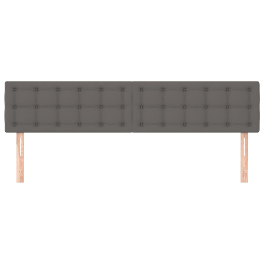 Testiere 2 pz Grigie 100x5x78/88 cm in Similpelle - homemem39