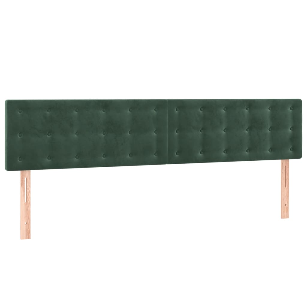 Testiere 2 pz Verde Scuro 100x5x78/88 cm in Velluto - homemem39
