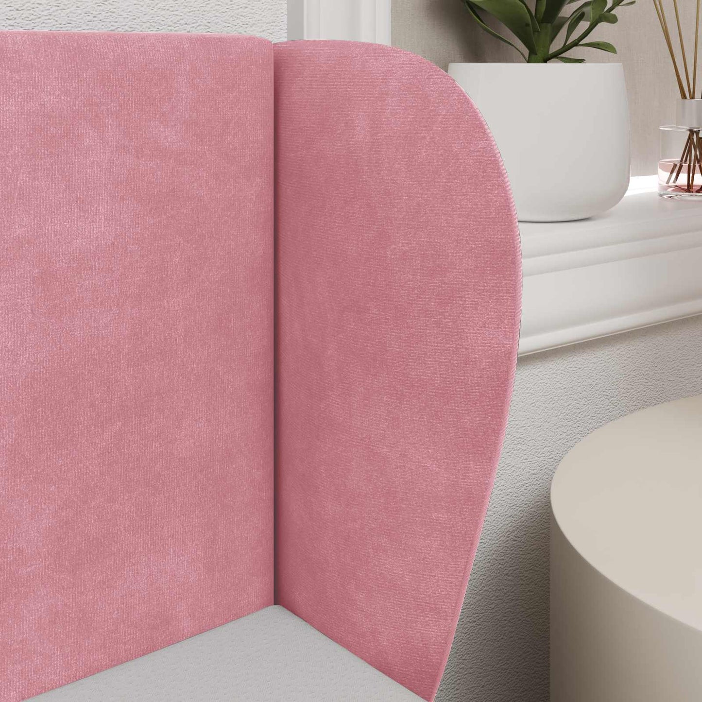 Orecchia della Testata Rosa 40 x 23 x 6 cm Velluto | homemem39