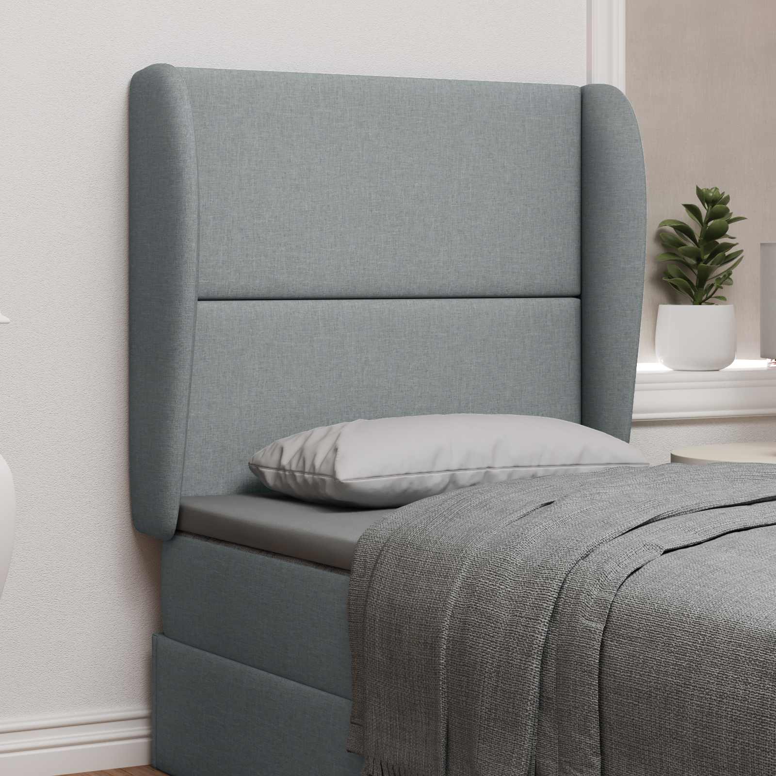 Orecchia della Testata Grigio chiaro 80 x 23 x 6 cm Tessuto | homemem39