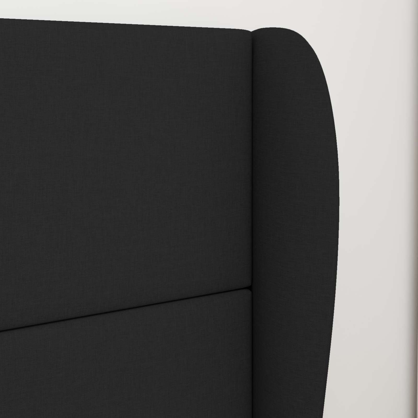 Orecchia della Testata Nero 80 x 23 x 6 cm Tessuto | homemem39