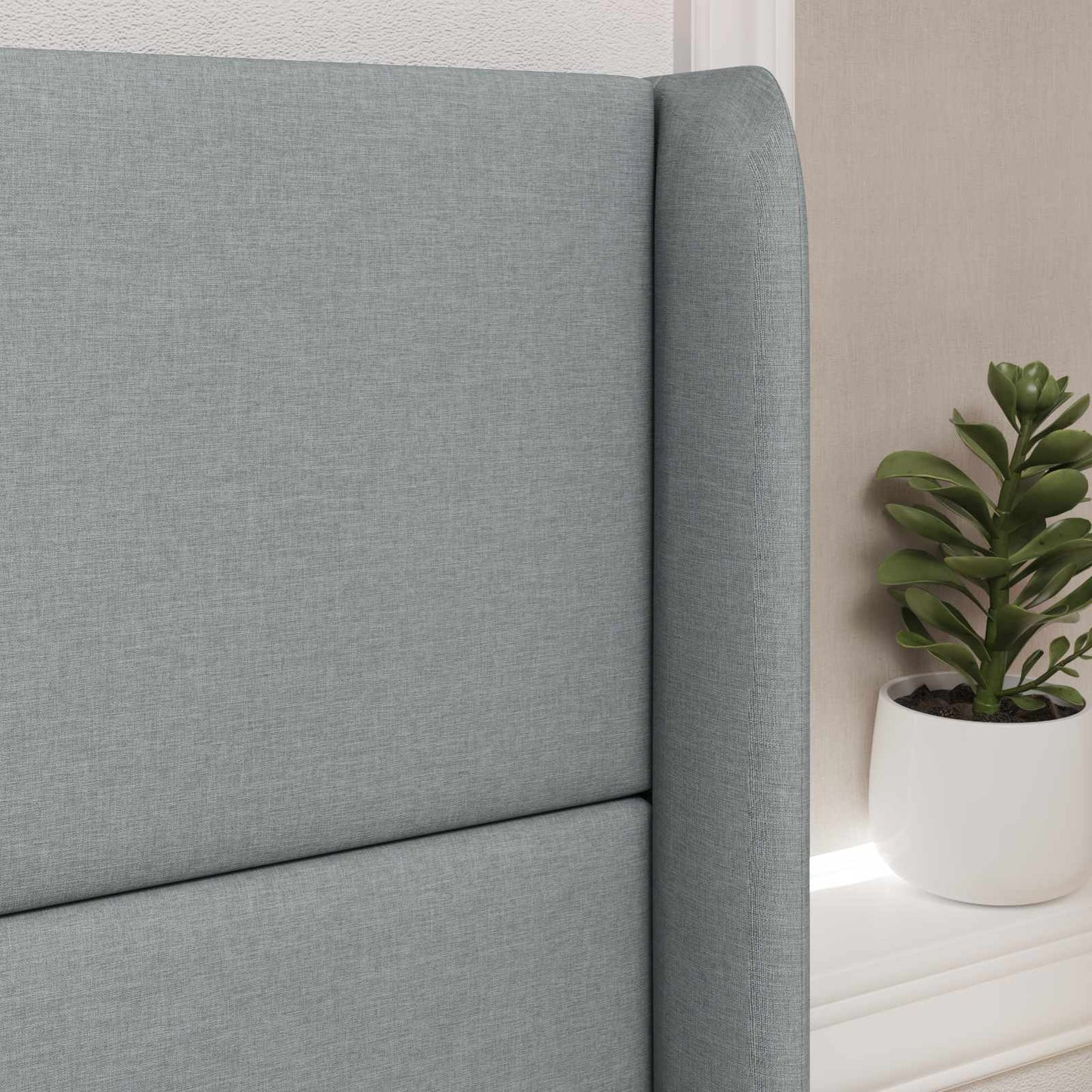 Orecchia della Testata Grigio chiaro 80 x 16 x 4 cm Tessuto | homemem39
