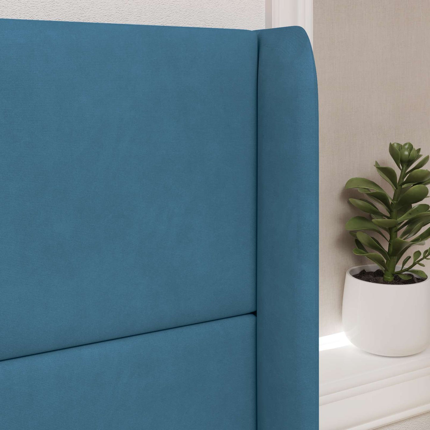 Orecchia della Testata Blu 80 x 16 x 4 cm Velluto | homemem39
