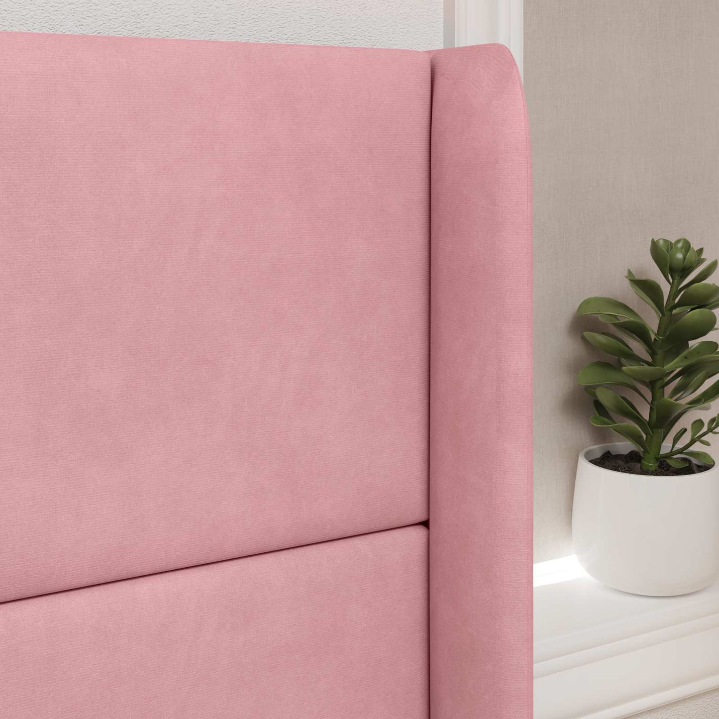 Orecchia della Testata Rosa 80 x 16 x 4 cm Velluto | homemem39