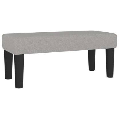 Panca Grigio Chiaro 70x30x30 cm in Tessuto - homemem39