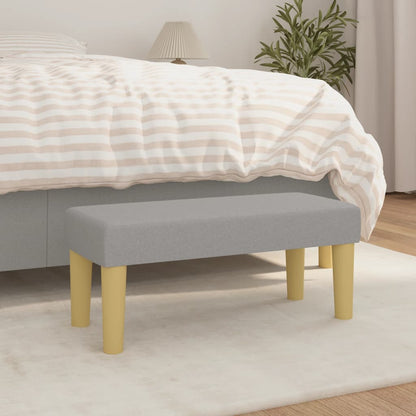 Panca Grigio Chiaro 70x30x30 cm in Tessuto - homemem39
