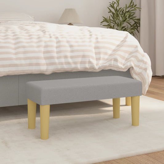 Panca Grigio Chiaro 70x30x30 cm in Tessuto - homemem39