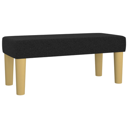 Panca Nera 70x30x30 cm in Tessuto - homemem39