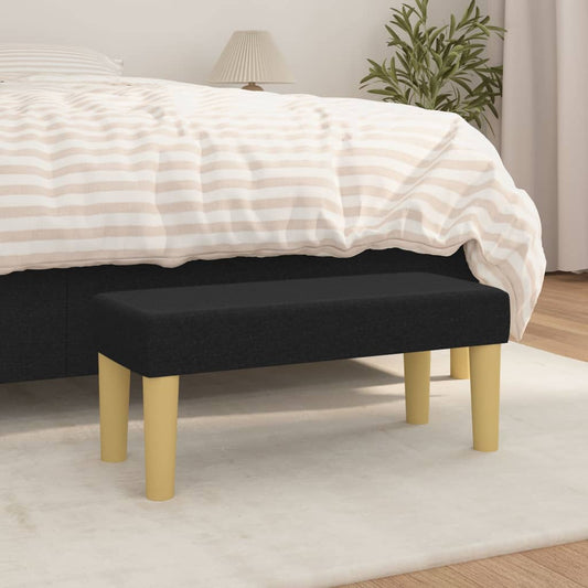 Panca Nera 70x30x30 cm in Tessuto - homemem39
