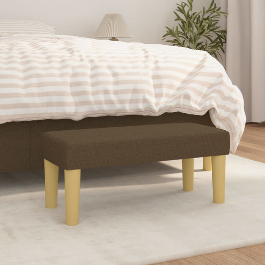 Panca Marrone Scuro 70x30x30 cm in Tessuto - homemem39
