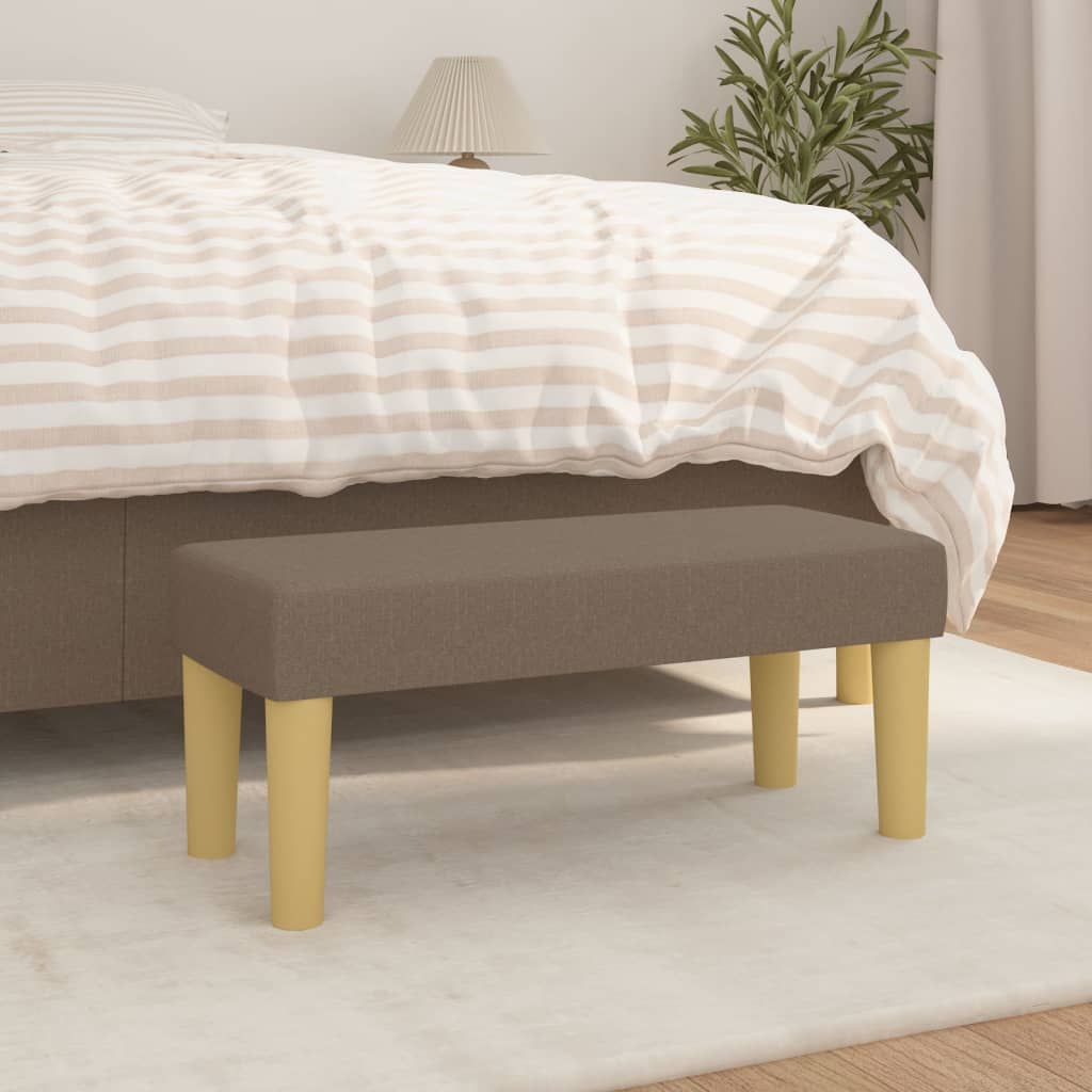 Panca Tortora 70x30x30 cm in Tessuto - homemem39