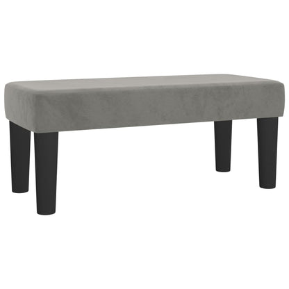 Panca Grigio Chiaro 70x30x30 cm in Velluto - homemem39
