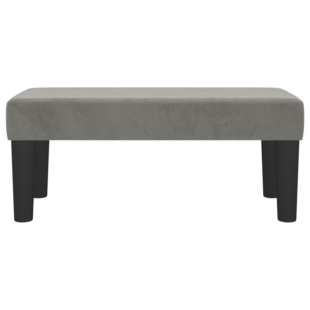 Panca Grigio Chiaro 70x30x30 cm in Velluto - homemem39