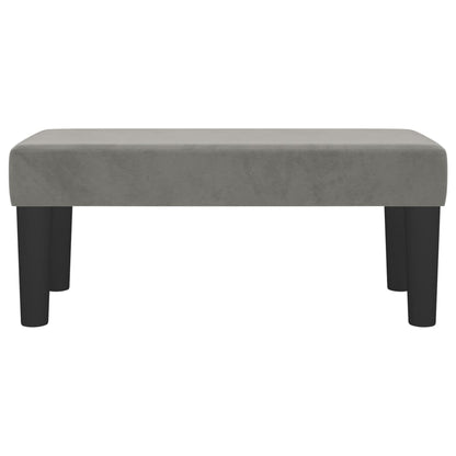 Panca Grigio Chiaro 70x30x30 cm in Velluto - homemem39