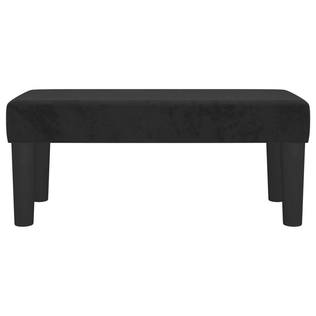 Panca Nera 70x30x30 cm in Velluto - homemem39