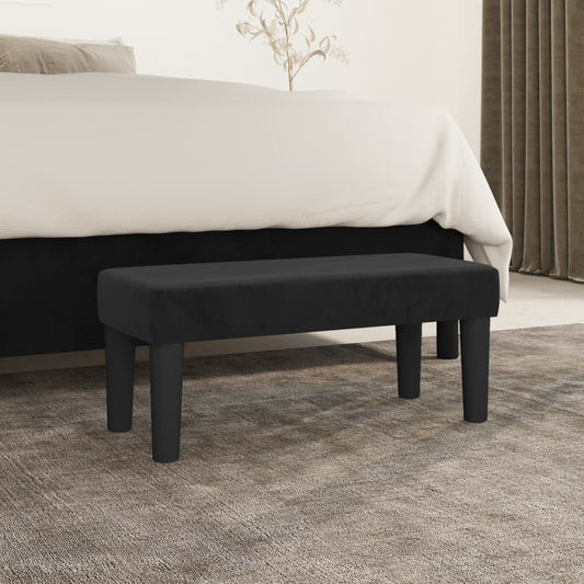 Panca Nera 70x30x30 cm in Velluto - homemem39