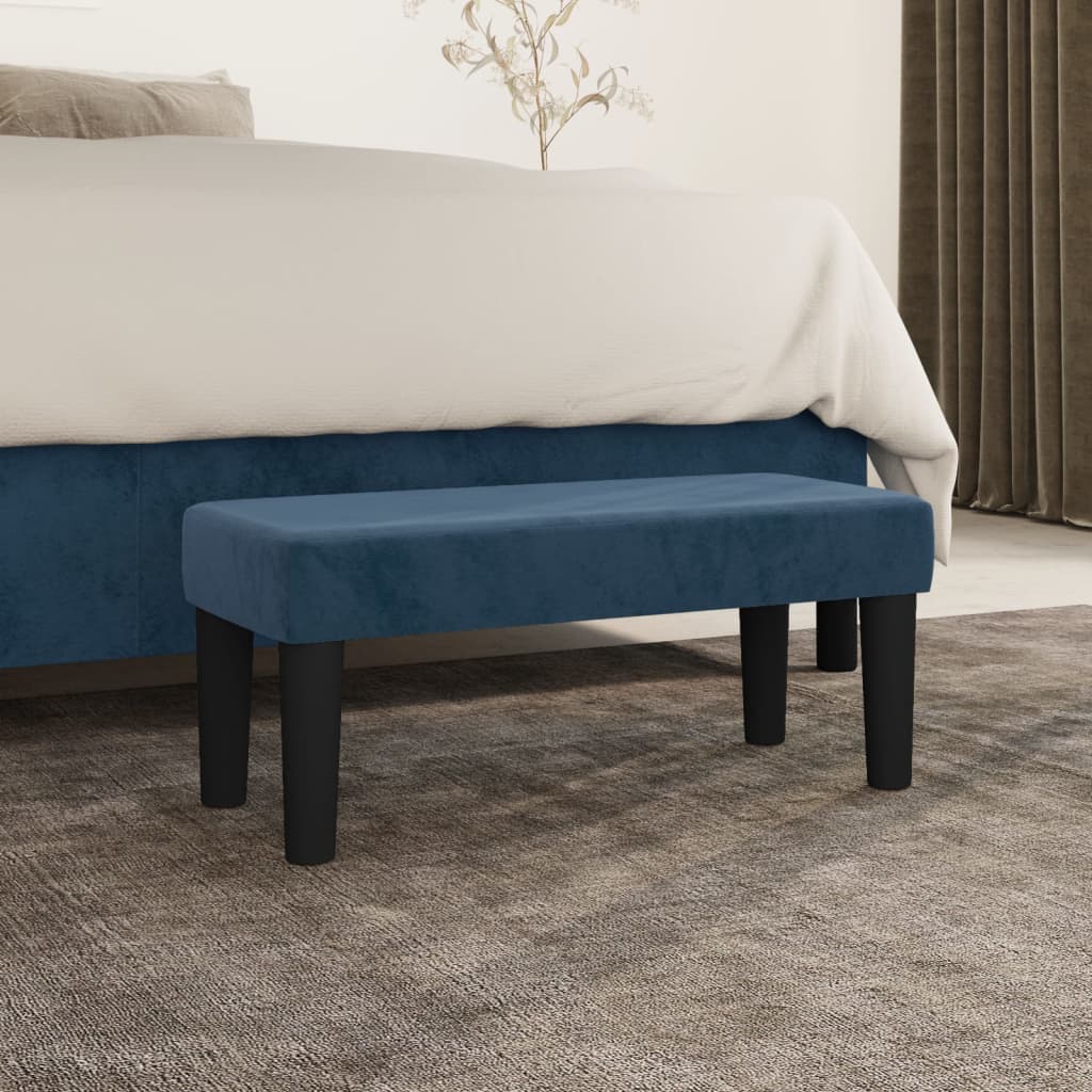Panca Blu Scuro 70x30x30 cm in Velluto - homemem39
