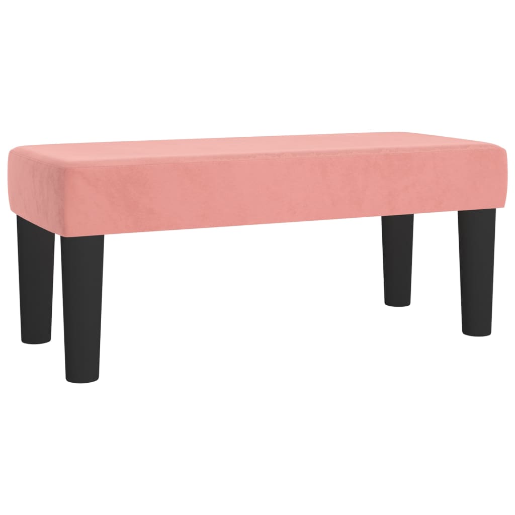 Panca Rosa 70x30x30 cm in Velluto - homemem39