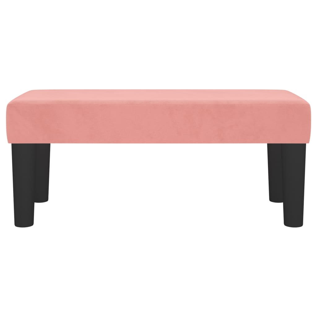 Panca Rosa 70x30x30 cm in Velluto - homemem39