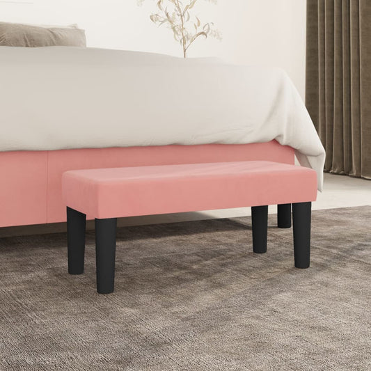 Panca Rosa 70x30x30 cm in Velluto - homemem39